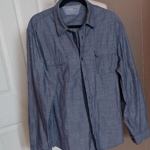 Calvin Klein Blue Button-Up Shirt